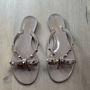 Valentino Nude Studded Women's Sandals